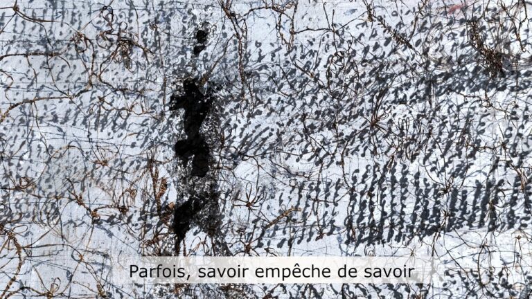 Parfois, savoir empêche de savoir Parfois, savoir empêche de savoir